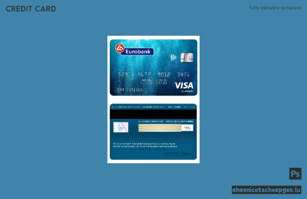 Griechenland Eurobank Ergasias Visa Classic Karte – Beispielvorschau